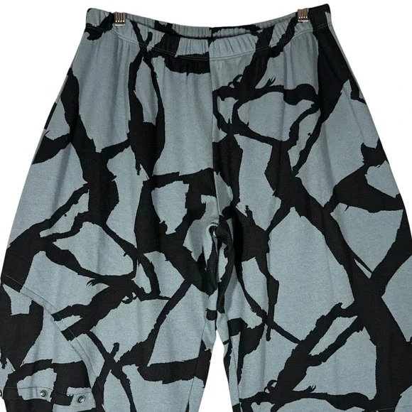 Chalet et Ceci Lantern Harem Balloon Pants XL Pull On Artsy Abstract USA FJ48910 - Picture 9 of 12